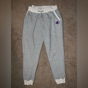 Grey Champion Joggers with white trim